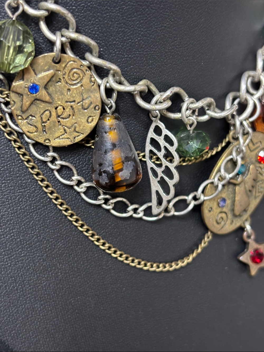 Purse Chain Charm Unique Accessory Two Tone Rare - Picture 7 of 9